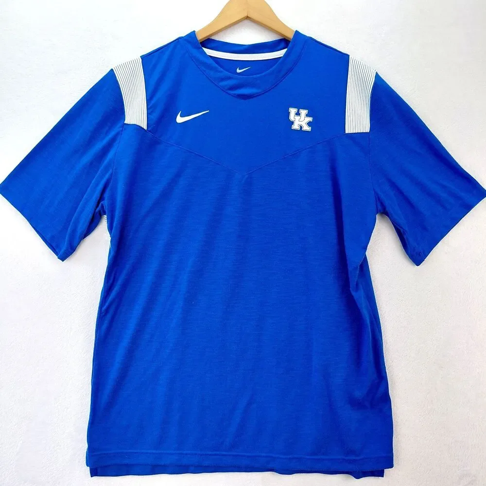 Nike University Kentucky Wildcats Shirt Mens XL Blue Short Sleeve Dri-Fit Tee